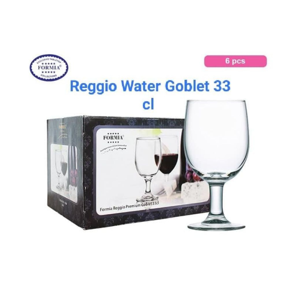Formia Reggio Water Goblet Regal Gelas Minum Gelas Kaki / Harga Per 1 dus Isi 6 Pcs / Volume 330ml