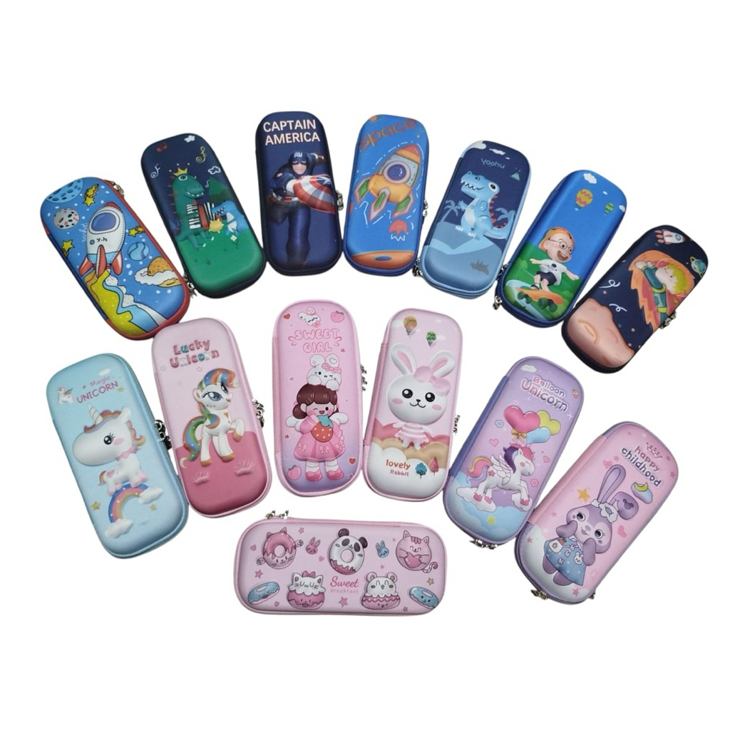 

KP3D-kotak pensil 3d kualitas premium dengan motif karakter