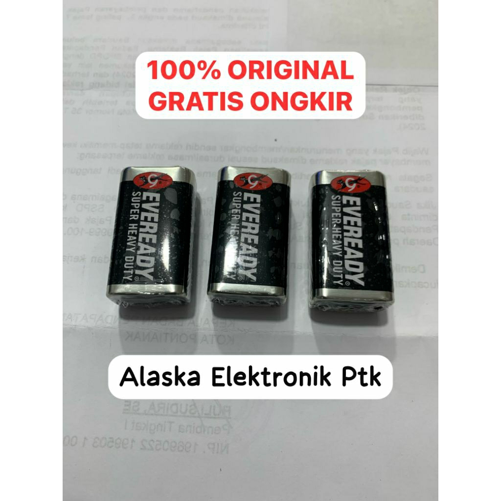 Baterai Eveready 9V Kotak/ Baterai Mic Segi 4 9V