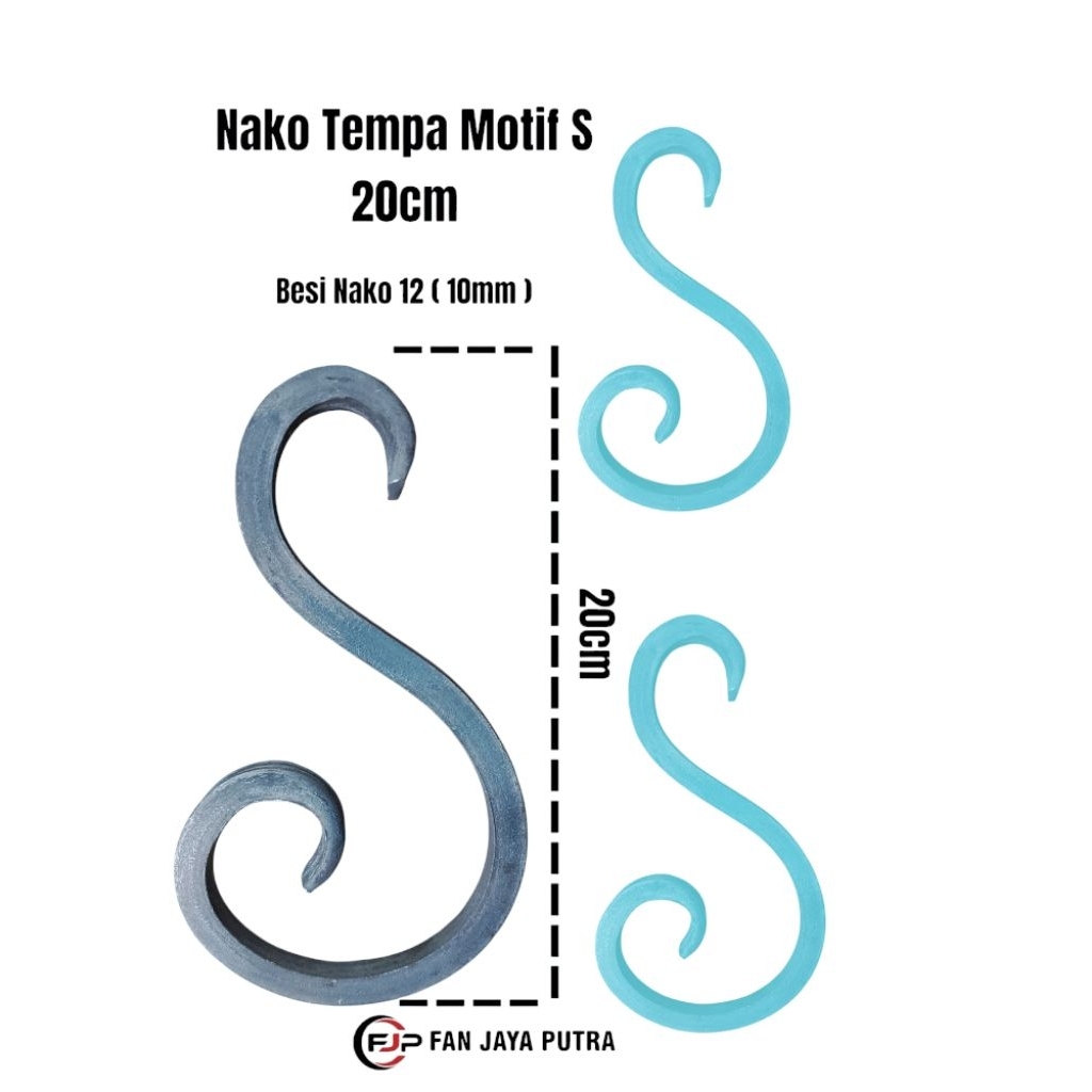 NAKO TEMPA MOTIF S 20CM BESI NAKO 12 ( 10mm ) | NAKO VIRKAN MOTIF S 20CM BESI NAKO 12 (10mm ) | ORNA