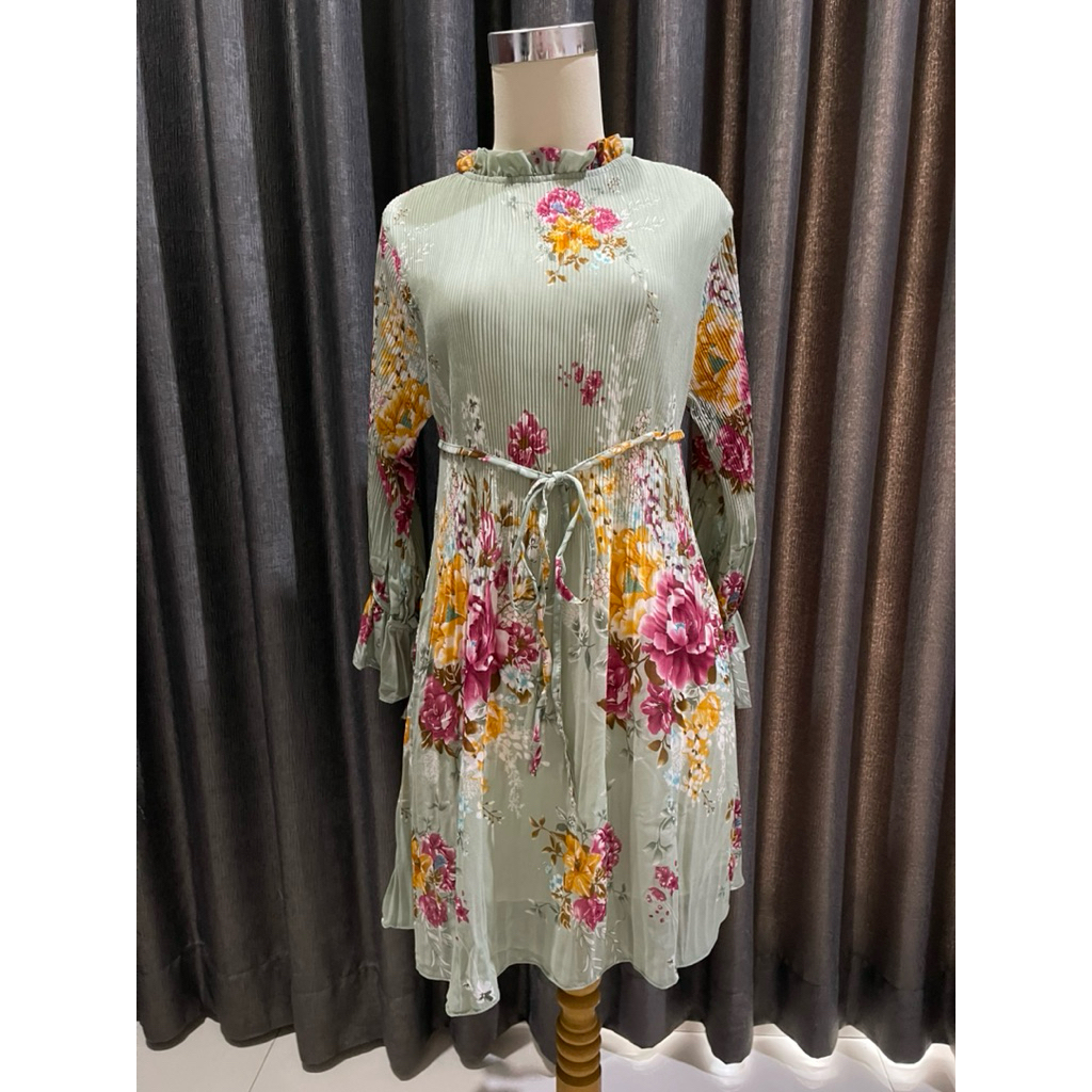 (NEW) ATASAN PLISKET / PLEATS BLOUSE SAGE BANGKOK