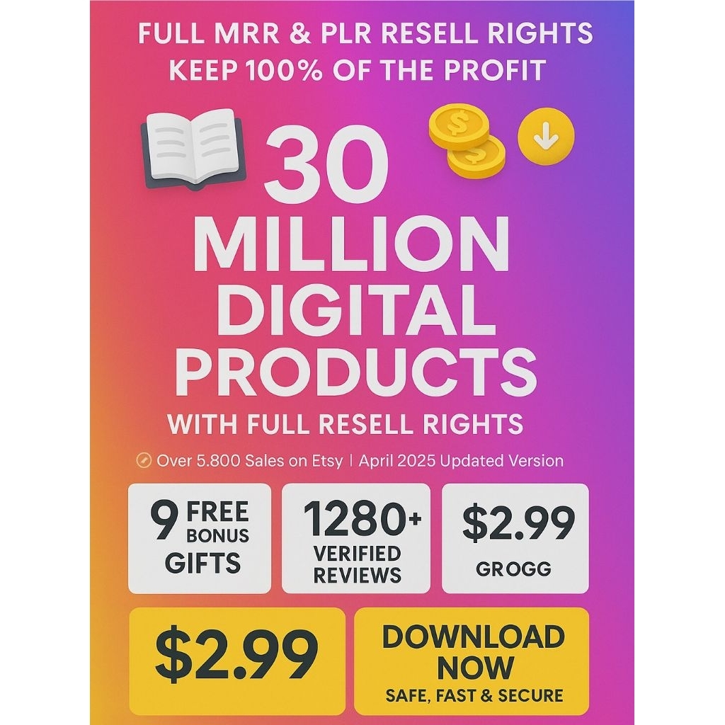 Mega Bundle Digital Product PLR/MRR