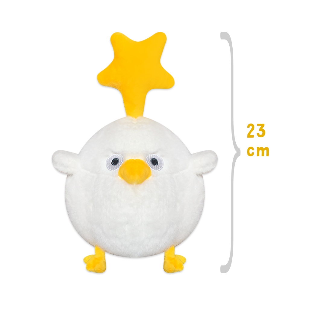 Boneka Ayam Bintang Kecil Putih - Boneka Lucu Bentuk Karakter Unik Lembut
