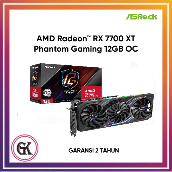 Vga Asrock AMD Radeon RX 7700 XT Phantom Gaming 12GB - RX7700XT