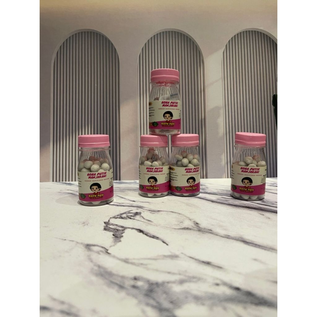 

Boba putih kemasan botol toping minuman boba