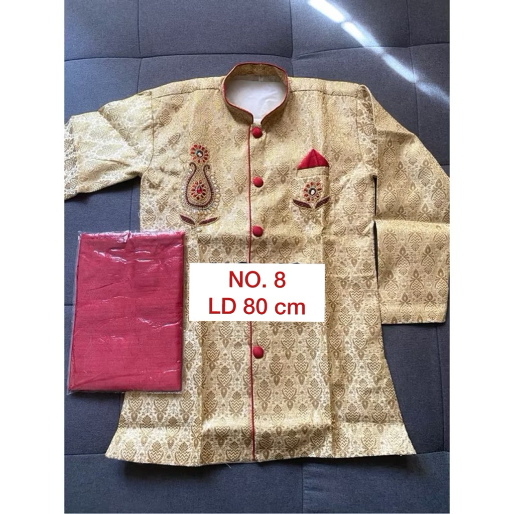(No.8) Sherwani anak 7-8-9 tahun LD 80 cm  dapat celana baju pesta anak laki-laki baju tradisional a