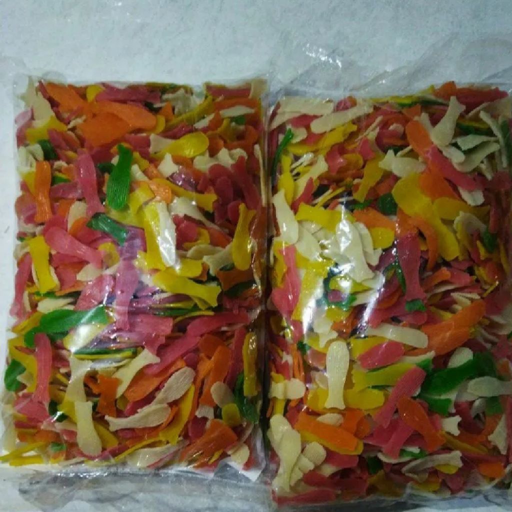 

1Kg Kerupuk Ikan Warna Warni Fuji Mentah Gurih Kerupuk Krupuk Ikan Pelangi Renyah Termurah