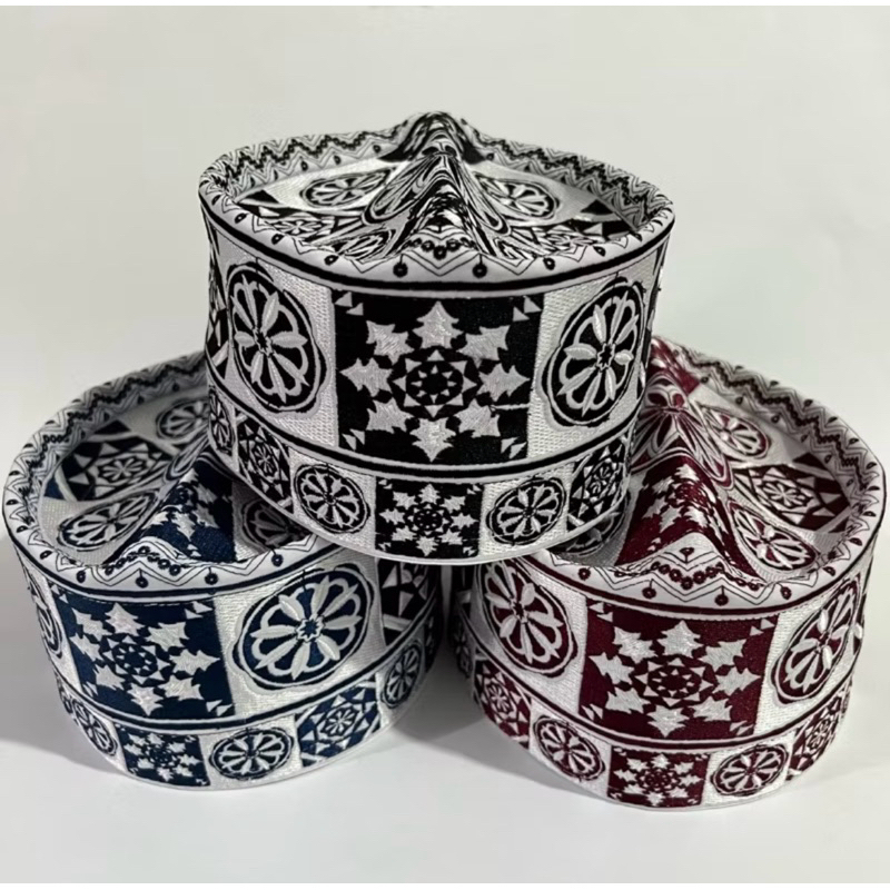 PECI OMAN BANGLADESH PUTIH FULL BORDIR UNTUK ANAK DAN DEWASA