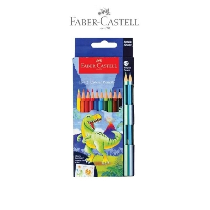 

Pensil Warna 12 Faber castell 115125 DINO / Pensil Warna 24 Faber castell 115126 DINO