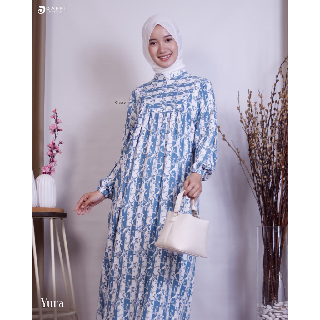 YURA DRESS GAMIS RAYON FLUFFY NYAMAN BY DAFFI