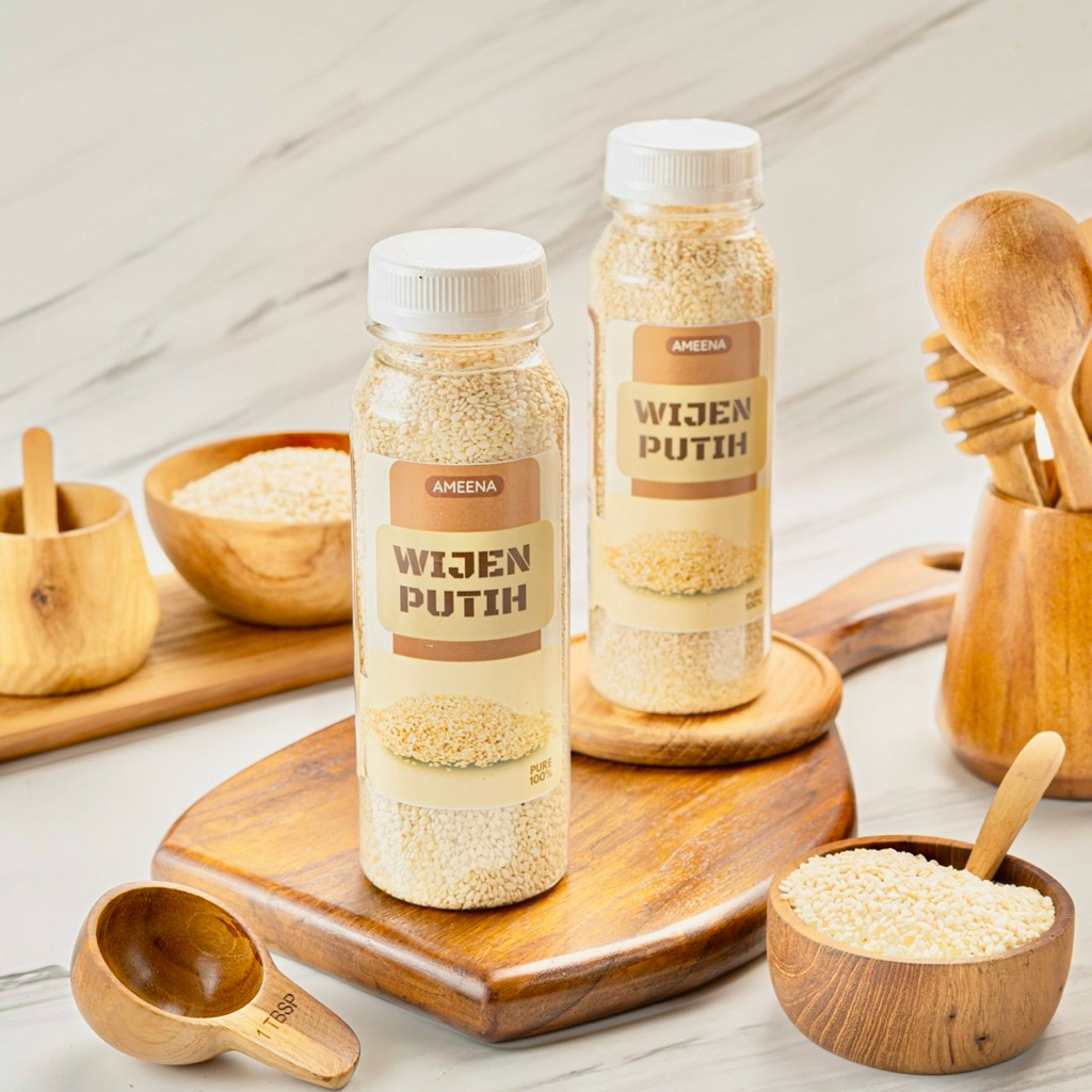 

Biji Wijen Putih White Sesame Seed 170GR | Ameena Premium Quality