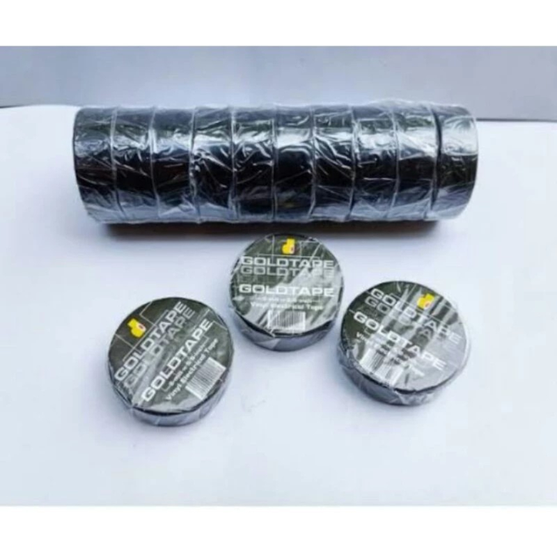 

ISOLASI HITAM GOLD TAPE KECIL ISI 10 PCS - GOLD TAPE KABEL