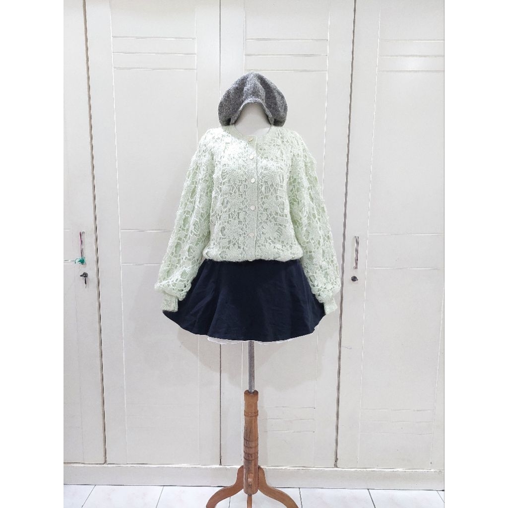 Winter Sage Flower knit cardi kawai kawaii liz lisa rojita dear my love deary | jiraikei jirai kei g