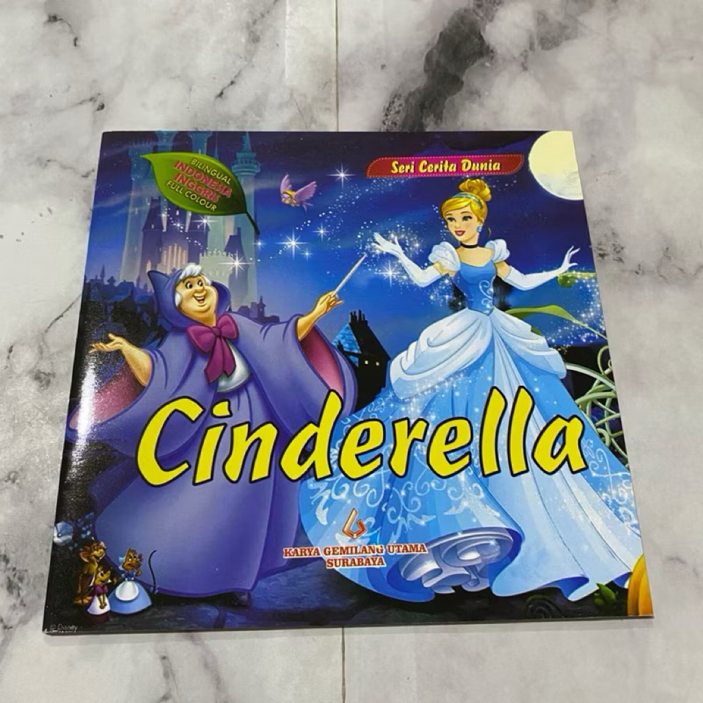 Cinderella disney princess Buku Cerita anak bahasa indonesia dongeng sebelum tidur bedtime story buk