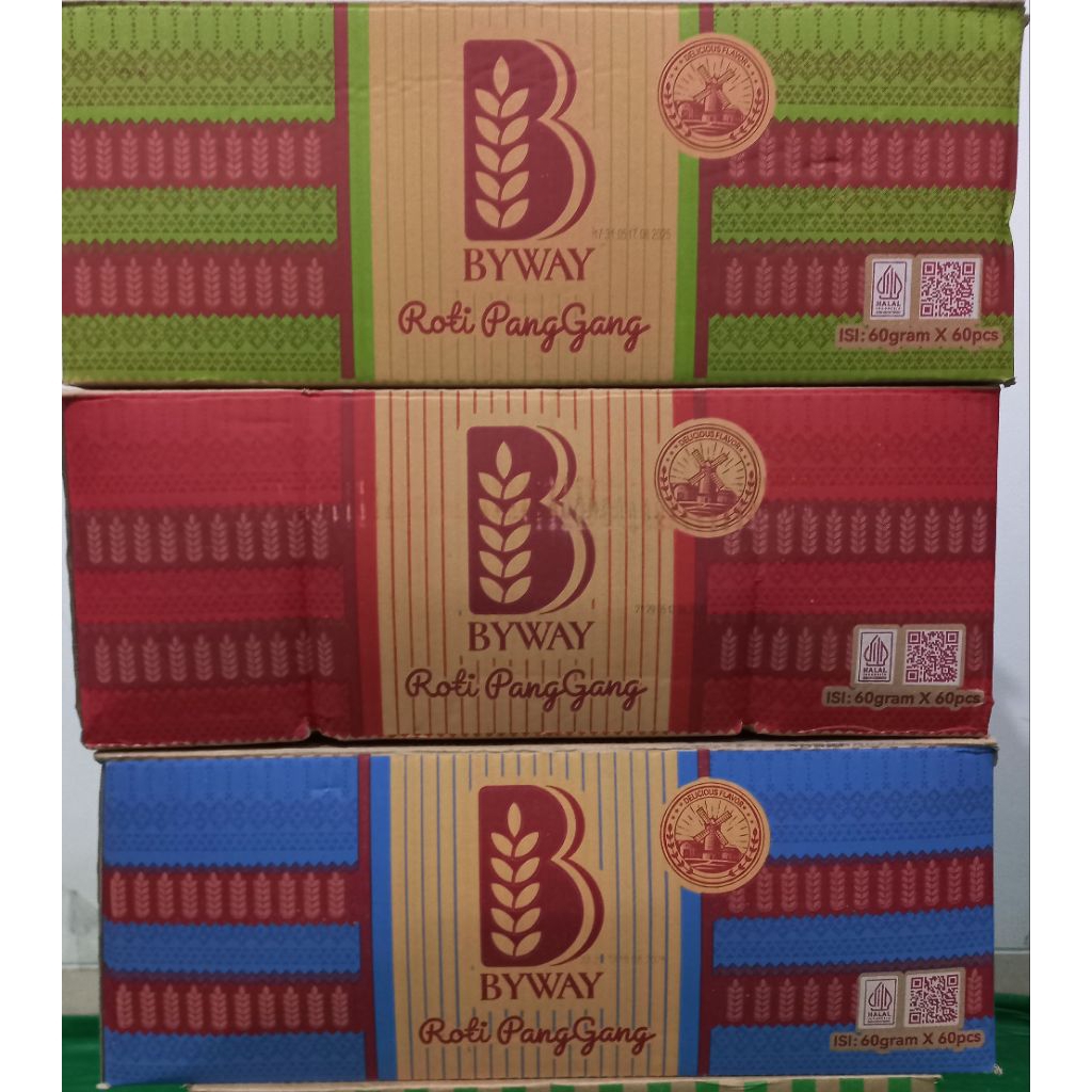 

Roti Panggang BYWAY Lembut Luar Dalam 1 dus isi 60pcs