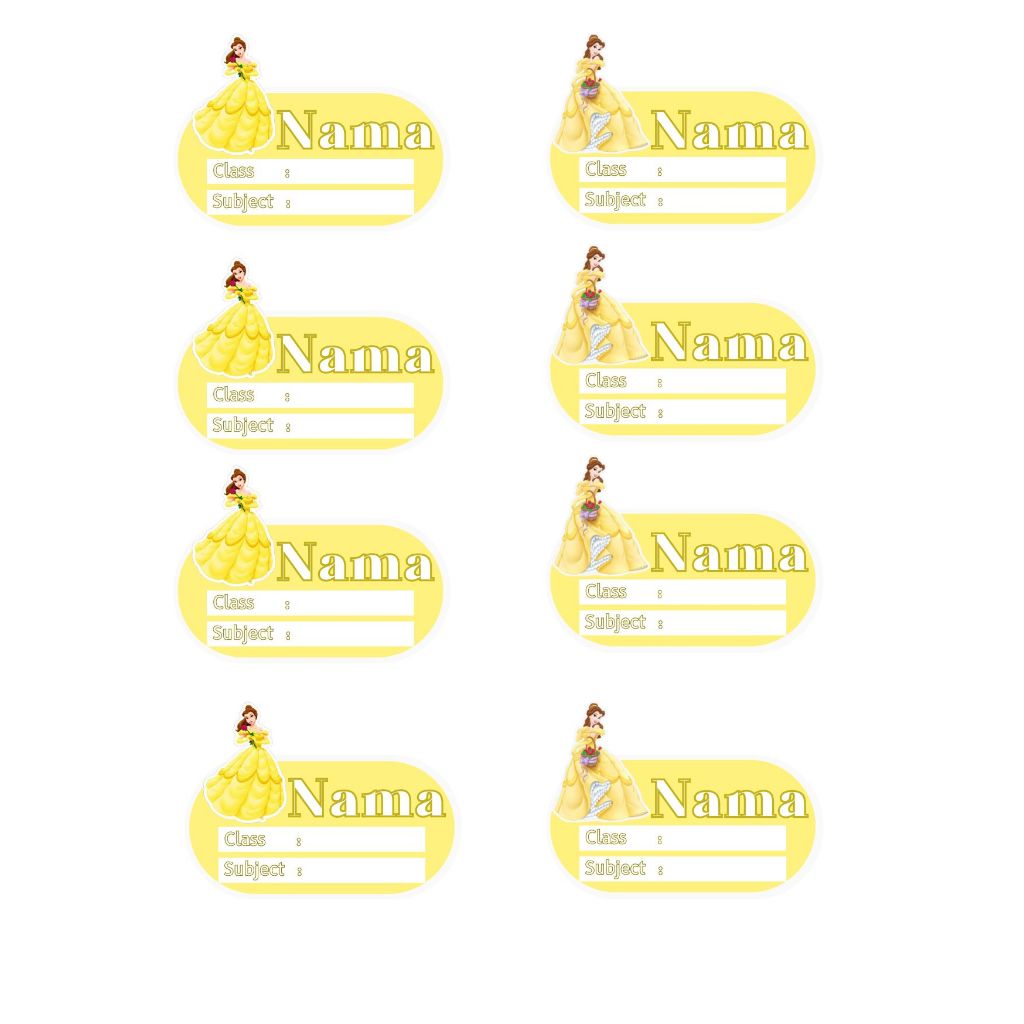 

CUSTOM Stiker Nama Buku Pelajaran / Stiker Nama Sekolah / Stiker Nama Buku Tulis (WATERPROOF)