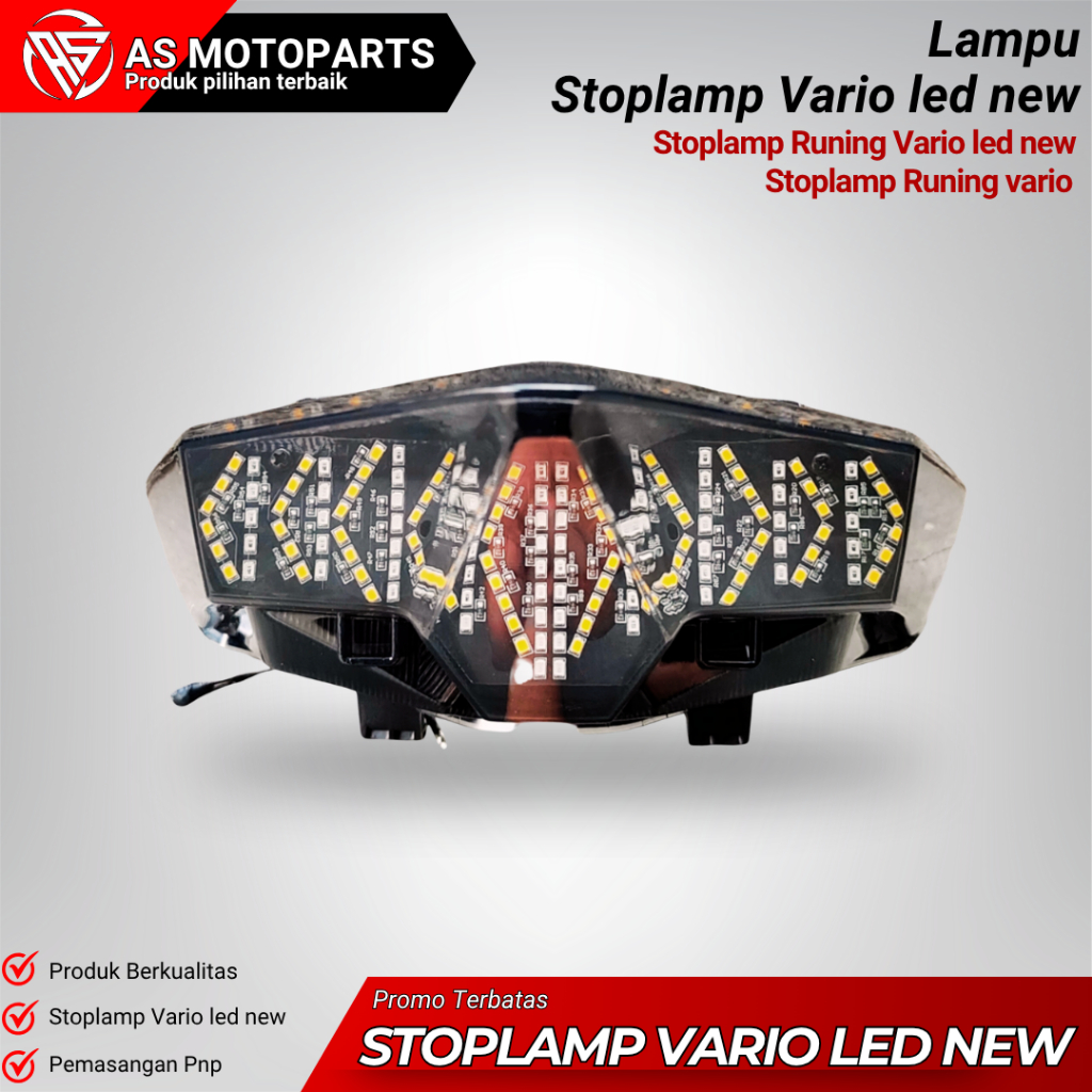 LAMPU BELAKANG VARIO 125/150 LED NEW BINTIK STOPLAMP VARIO LED NEW RUNING MERAH LAMPU CUSTOM