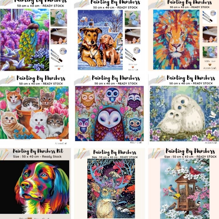 

KODE Y88T DIY paint by numbers 5 x 4 cm ready jakarta ANIMAL EDITION