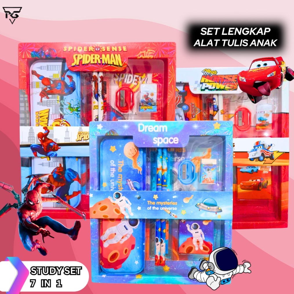

KODE M9V Set Lengkap Alat Tulis Anak Spiderman Friends 815 Stationery Perlengkapan Anak Sekolah Laki Laki
