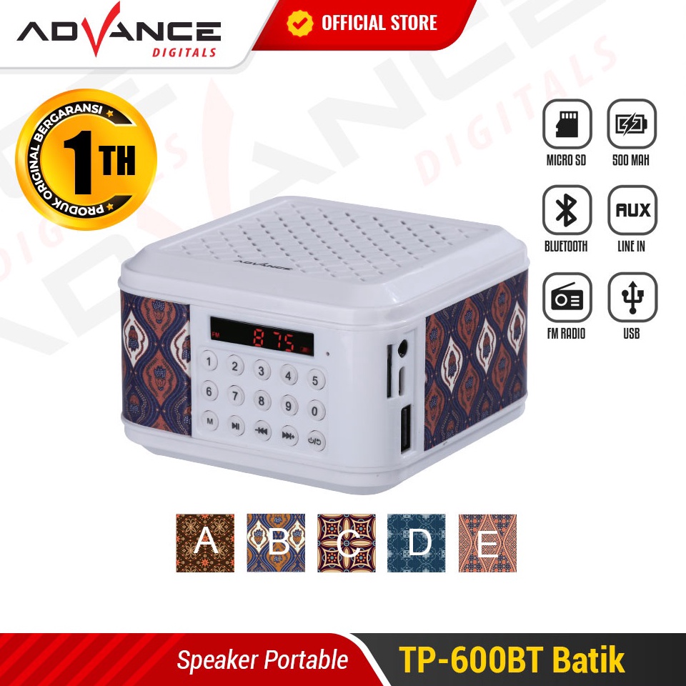 Advance TP6BT Speaker Bluetooth Bass Wireless Portable Aktif KODE E3K9
