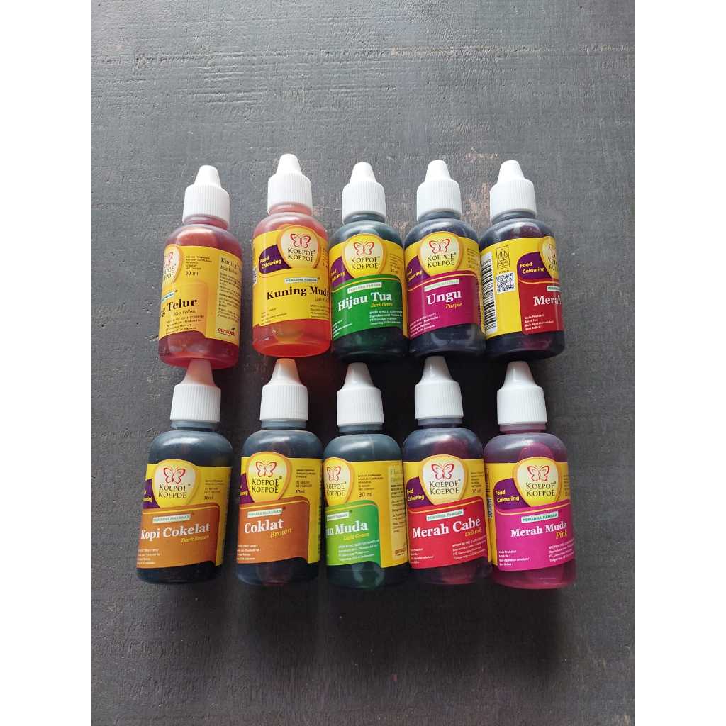 

Pewarna Pangan/Makanan Koepoe Koepoe (Kupu-Kupu) Kemasan Botol 30 ML