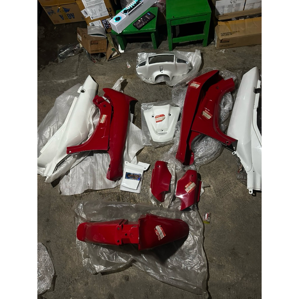 body set satria lumba merah putih original