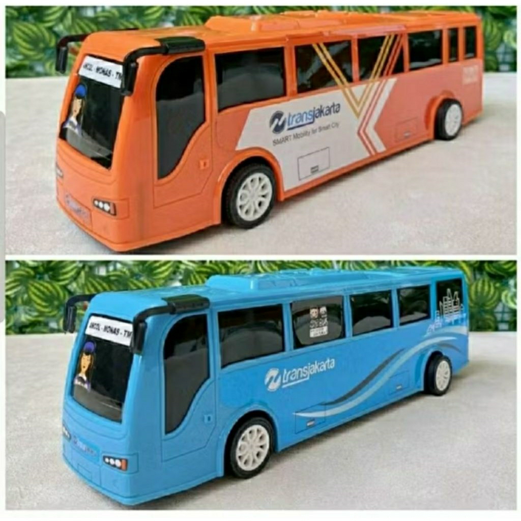mainan bus transjakarta anak edukasi - mainan busway anak murah