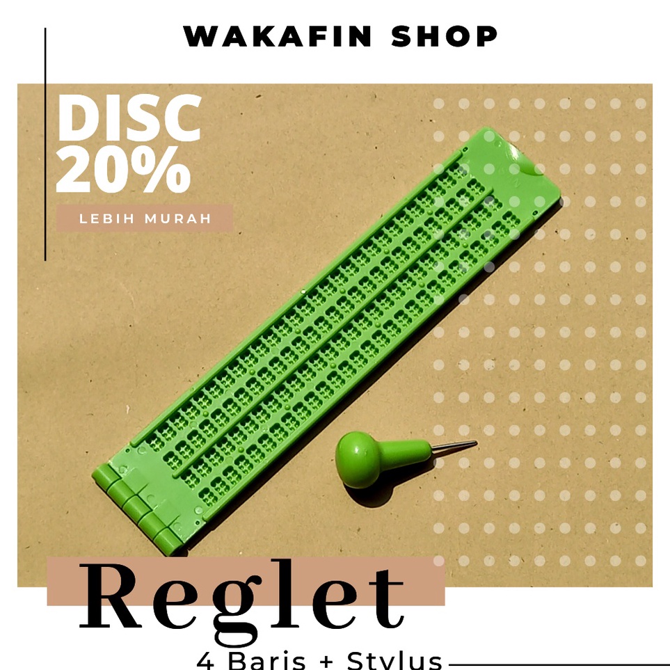 

KODE F27N DISKON REGLET 4 BARIS STYLUS UNTUK TUNANETRA RIGLET