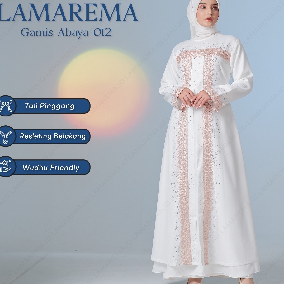 Lamarema  Baju Gamis Putih Wanita  Dress Putih Muslim  Gamis Warna Putih  Abaya Putih  Gamis Putih M