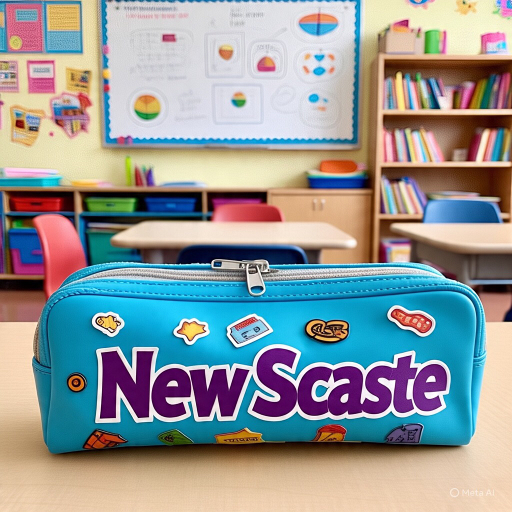 

Tempat pensil sekolah custom - NWCTLE warna ungu