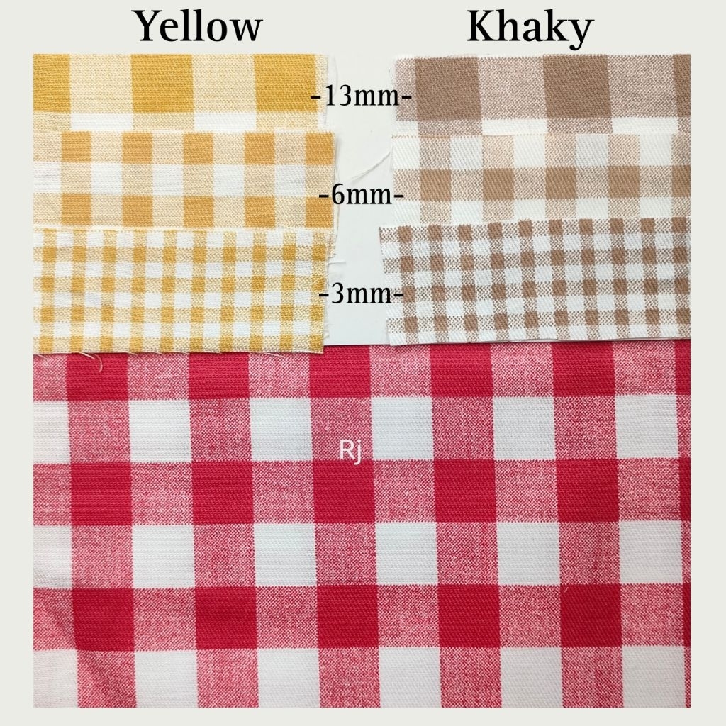 ORIGINAL katun jepang Tokai senko motif kotak catur medium ukuran kotak 6mm - kain katun jepang Ging