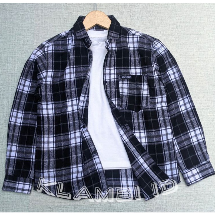 KODE O27I Kemeja Flanel Anak Laki Laki Usia 49 Tahun ORI Lengan Panjang Kotak Kotak FLANEL Original 
