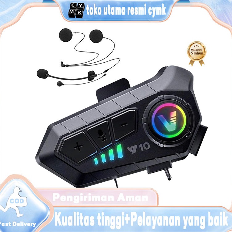 KODE O13O CYMK Y1 Bluetooth 53 Helm Sepeda Motor Headset Sepeda Motor Earphone Nirkabel Dengan Mikro