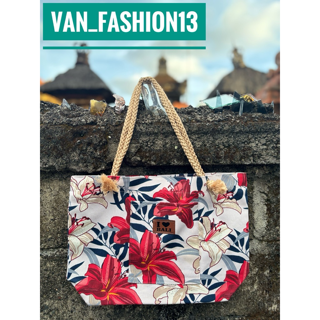 TAS KANVAS LEBAR BALI | TOTE BAG BALI | TAS OLEH-OLEH BALI