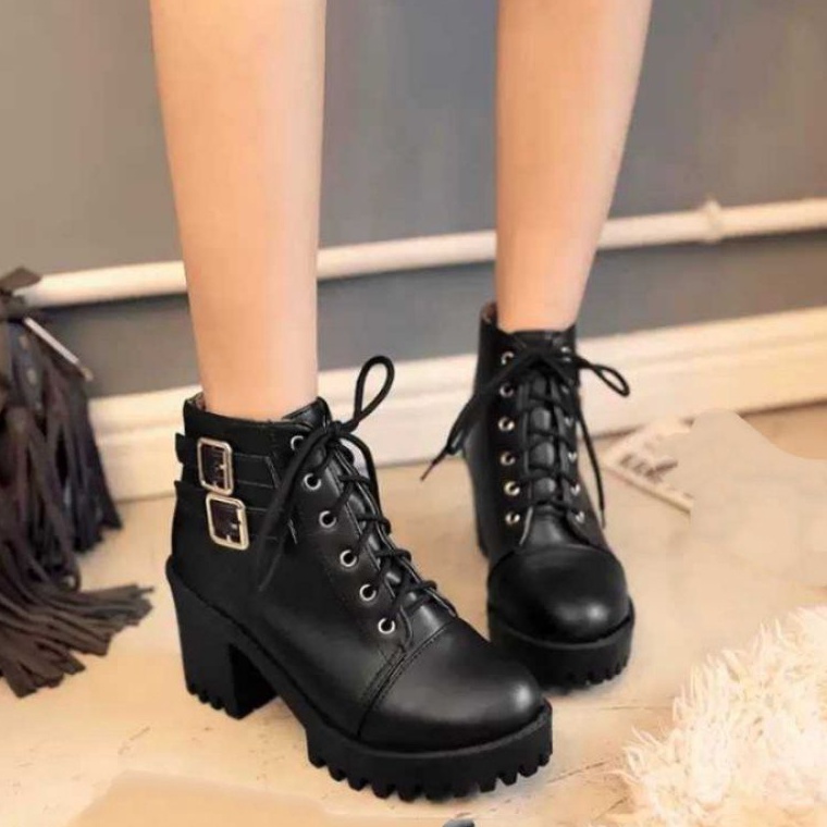 KODE E57E sepatu boot wanita dewasa sneaker kekinian Korean fashion style