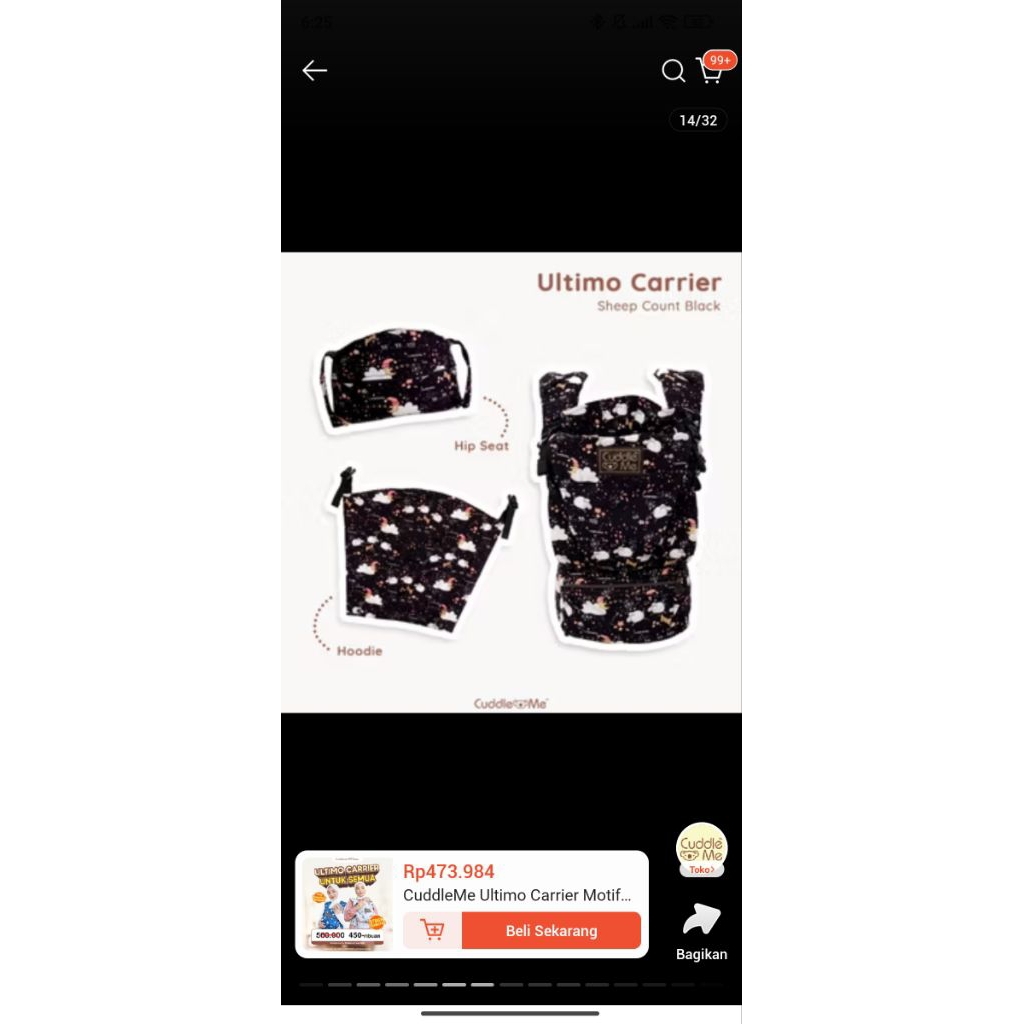 Preloved Gendongan Cuddle Me Ultimo