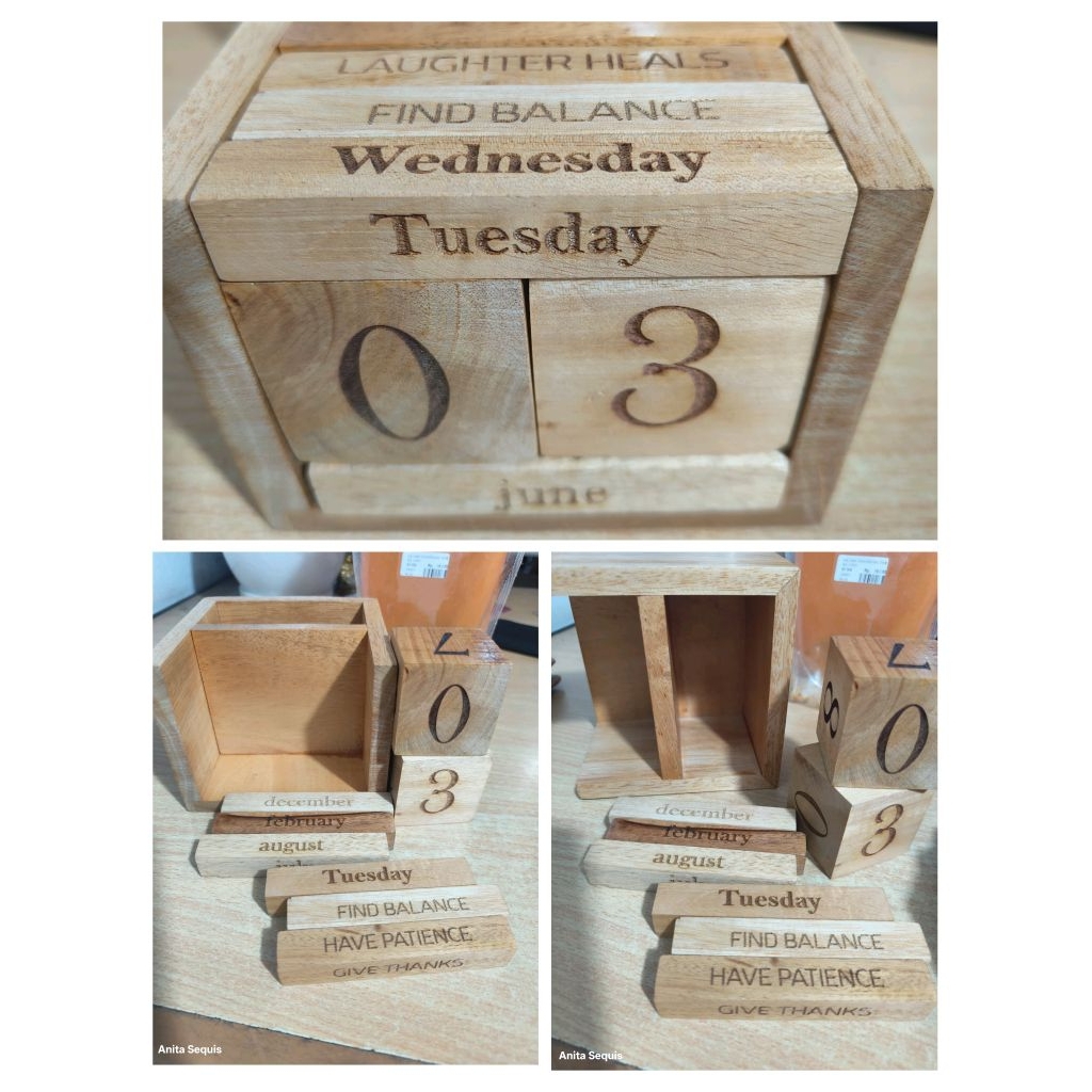 

pajangan kalender kayu kekinian