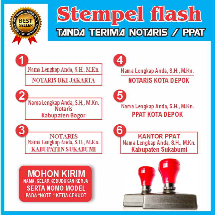 

Stempel Tanda Terima Notaris / PPAT
