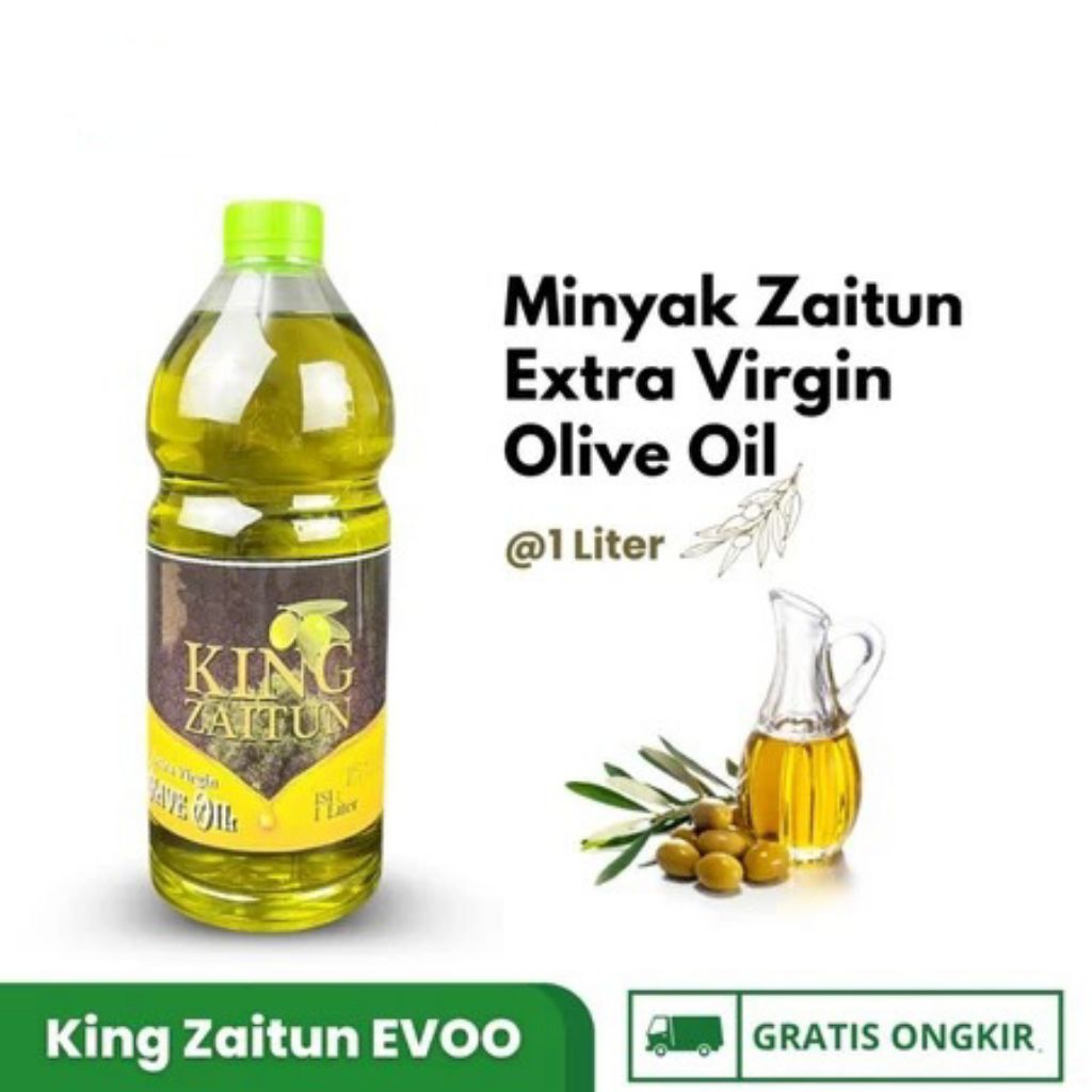 

Minyak Zaitun Extra Virgin Olive Oil King Zaitun EVOO 1 liter