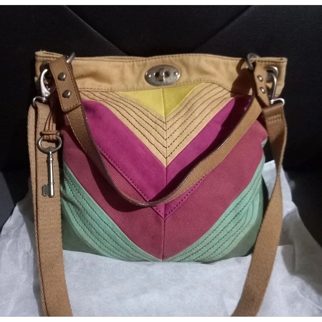 Tas fossil patchwork preloved