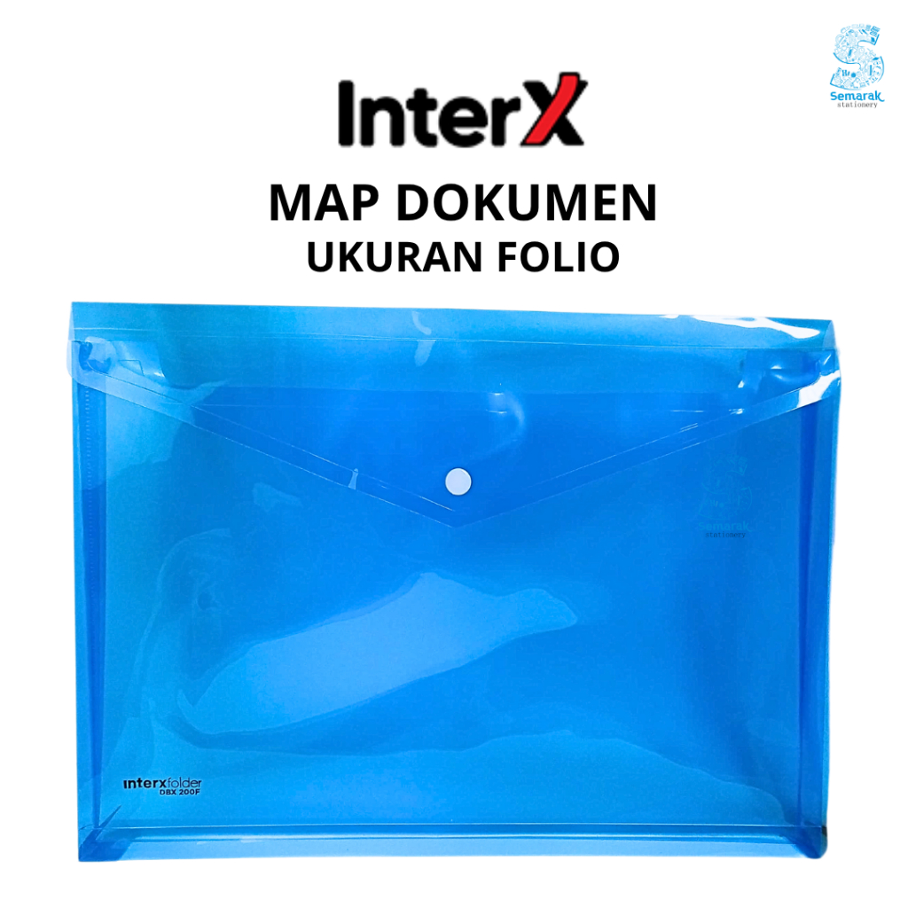 

InterX Folder DBX 200F Map Dokumen Kancing Folio - Biru