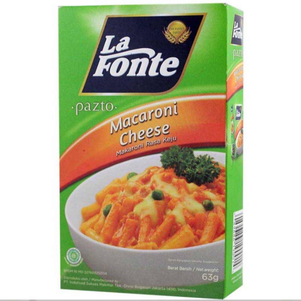 

La Fonte Pronto Macaroni With Cheese 63 g