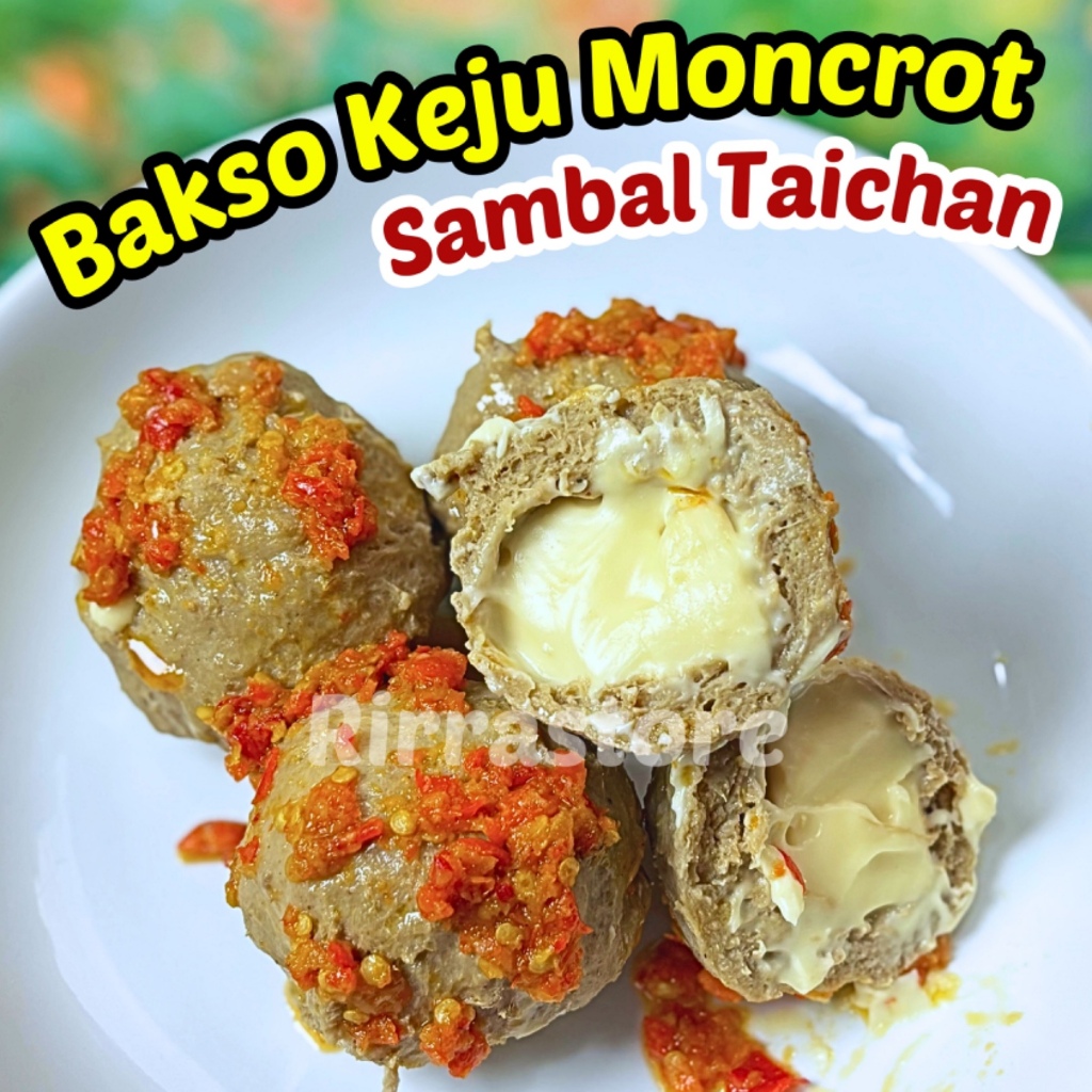 

BAKSO KEJU MONCROT ISI 4 SAMBAL TAICHAN KEJU MELELEH