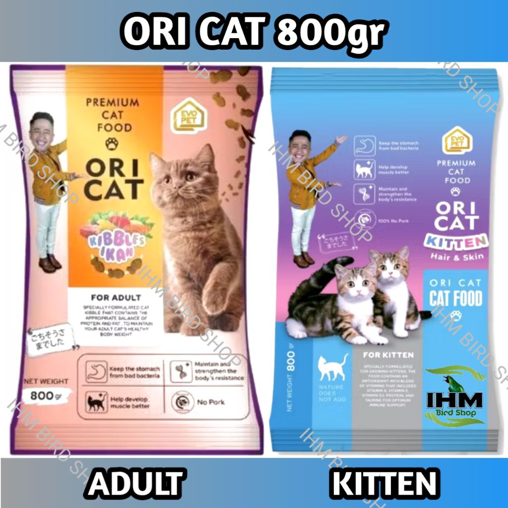 IHM - Makanan Kucing ORI CAT Food Kemasan 800gr Fresh Pack Dry Food OriCat Tuna Adult Kitten Pakan K