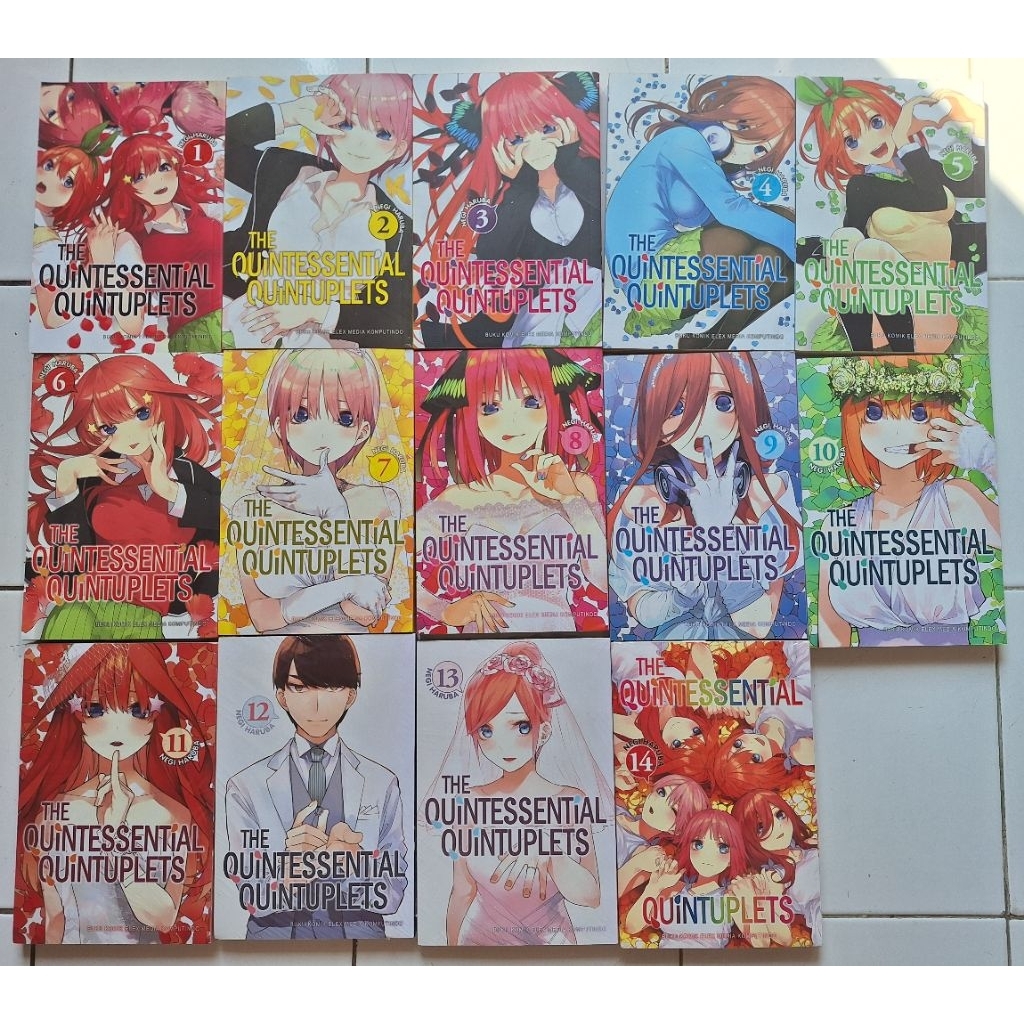Komik Jepang THE QUINTESSENTIAL QUINTUPLETS (Go-Toubun no Hanayome) FULL VOLUME 1-14 – Bekas & Baru