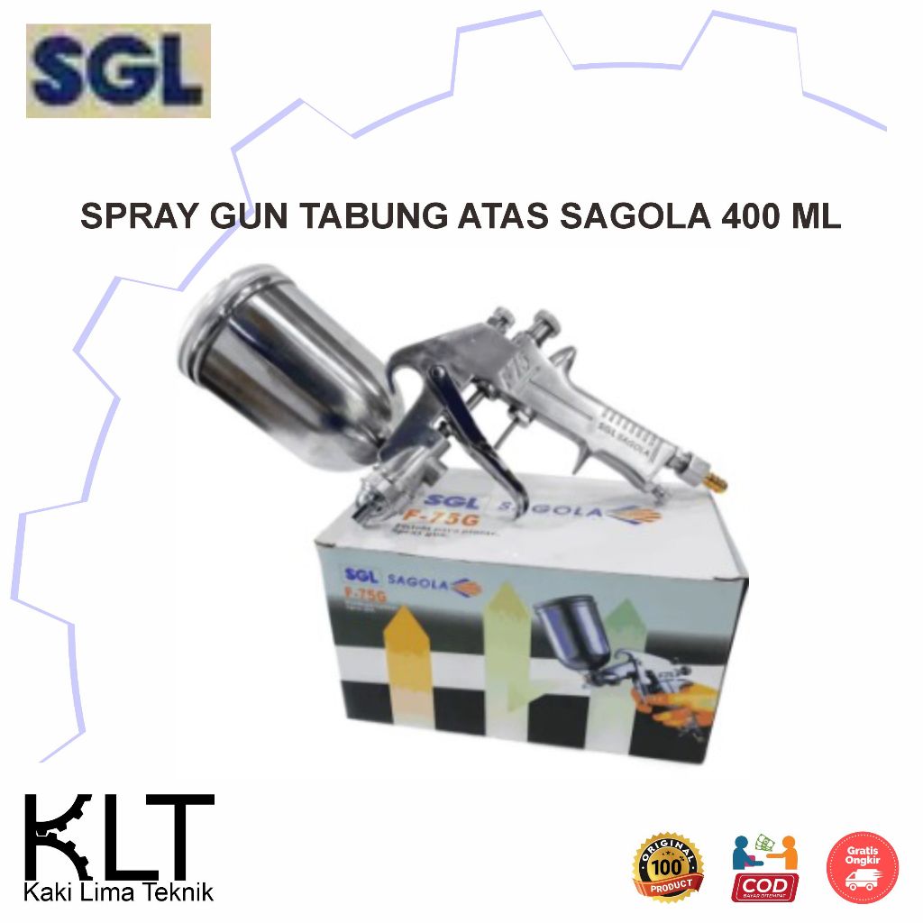 spray gun alat semprot cat sagola tabung atas 400 ml F-75G SGL