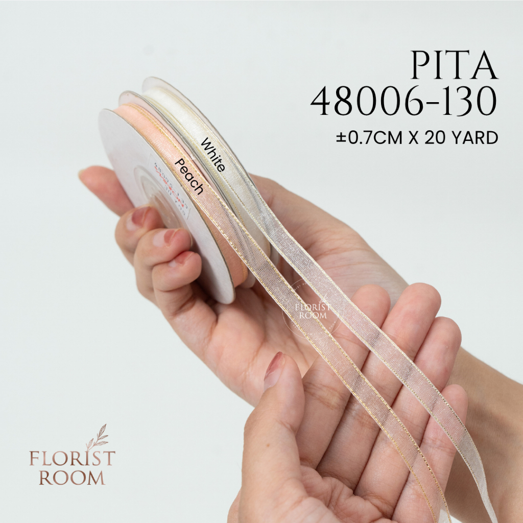

Pita 48006 - 0.7 cm x 20 yard - Transparent RIbbon - Organza