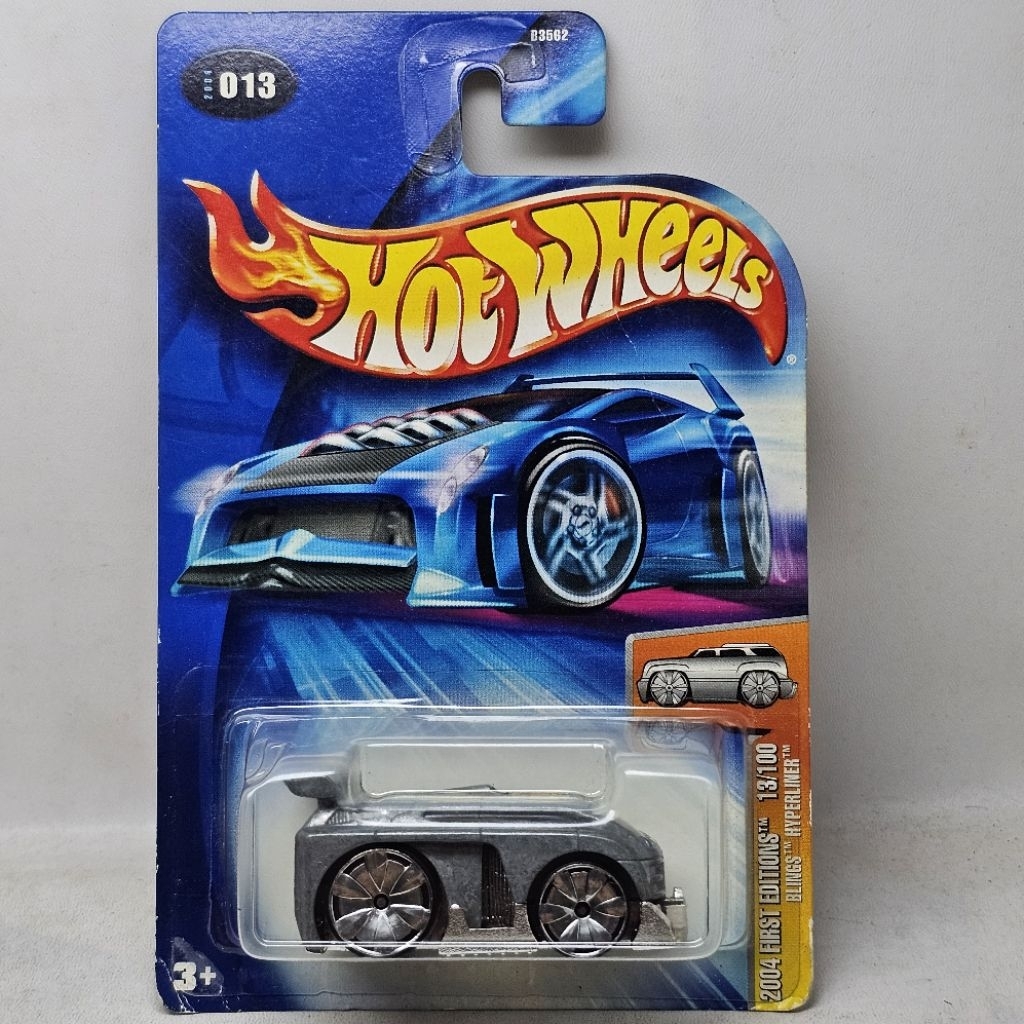 Hot wheels blings hyperliner zamac edisi 2004 first edition blister jelek