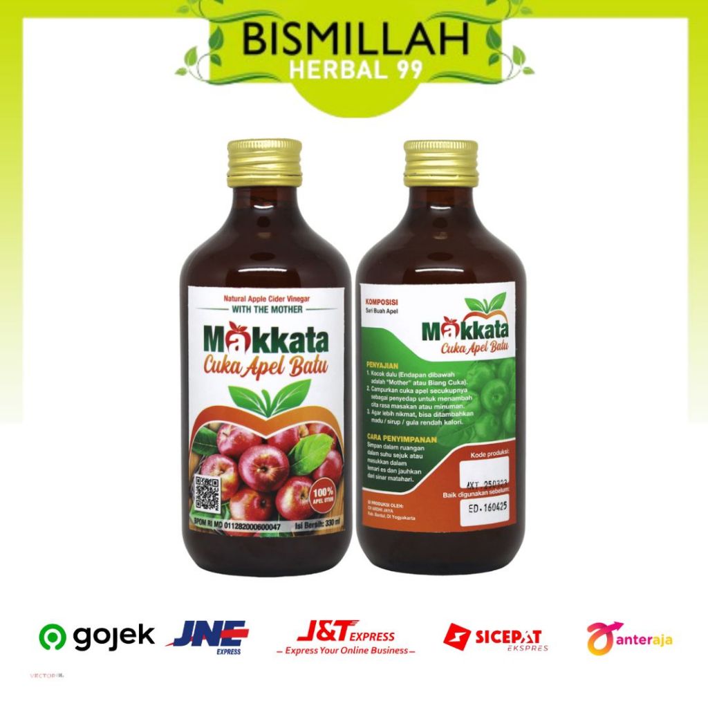 

CUKA APEL MAKKATA /CUKA APEL | APPLE CIDER VINEGAR | ASLI ORIGINAL - ATASI SEMBELIT | SETOX TUBUH