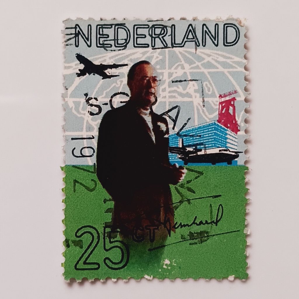 

(AA) Perangko Belanda 1971 Prince Bernhard's 60th Birthday 25 cent Used